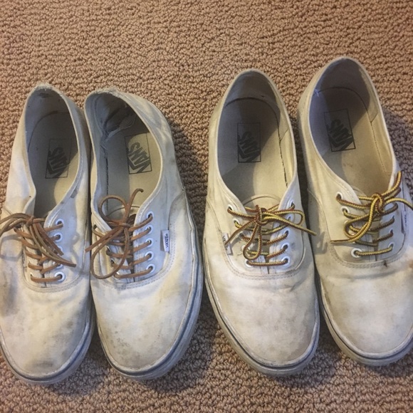 vans authentic off white on feet